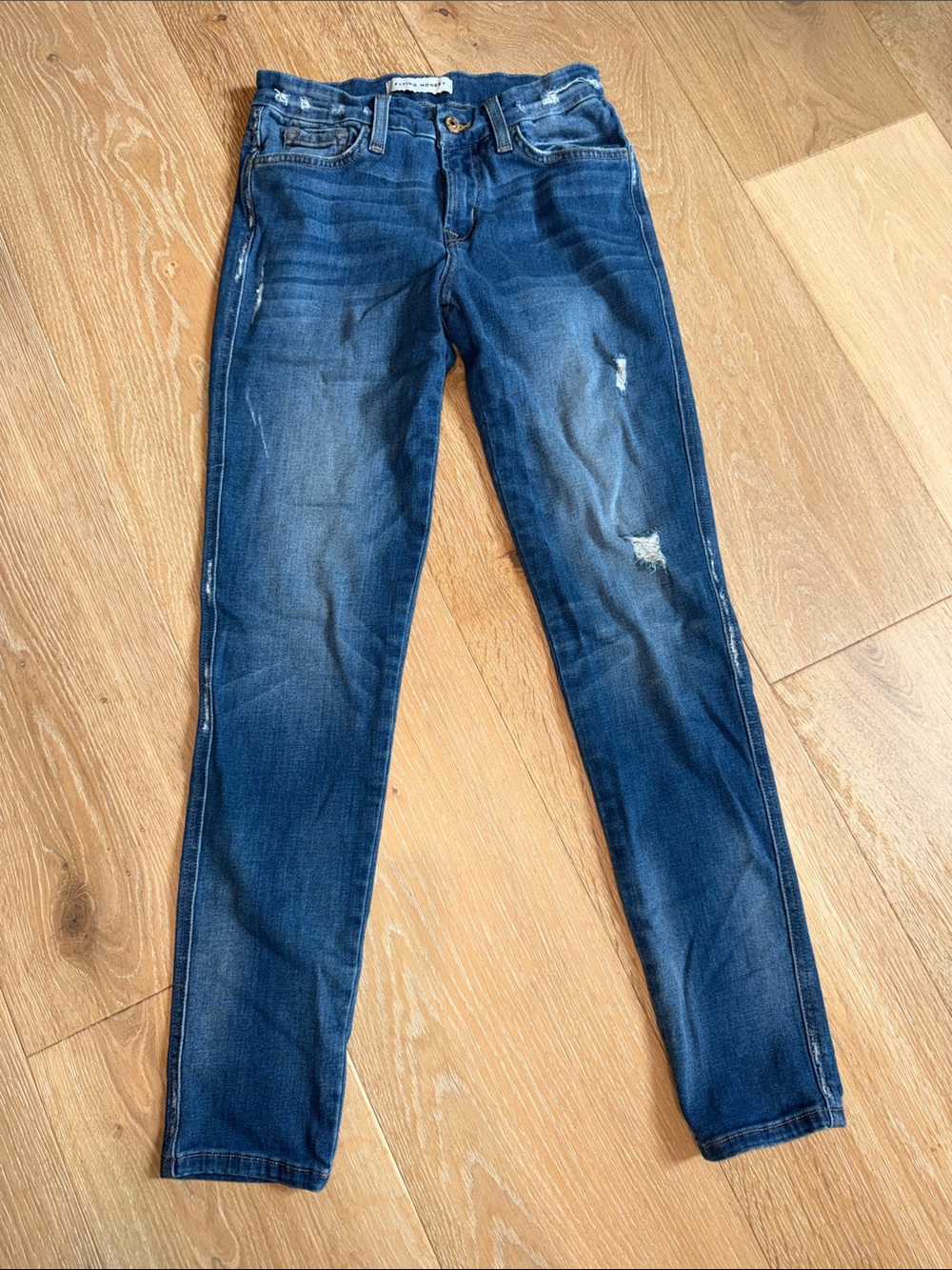 Flying Monkey Women's Skinny Jeans in Dark Blue Wash